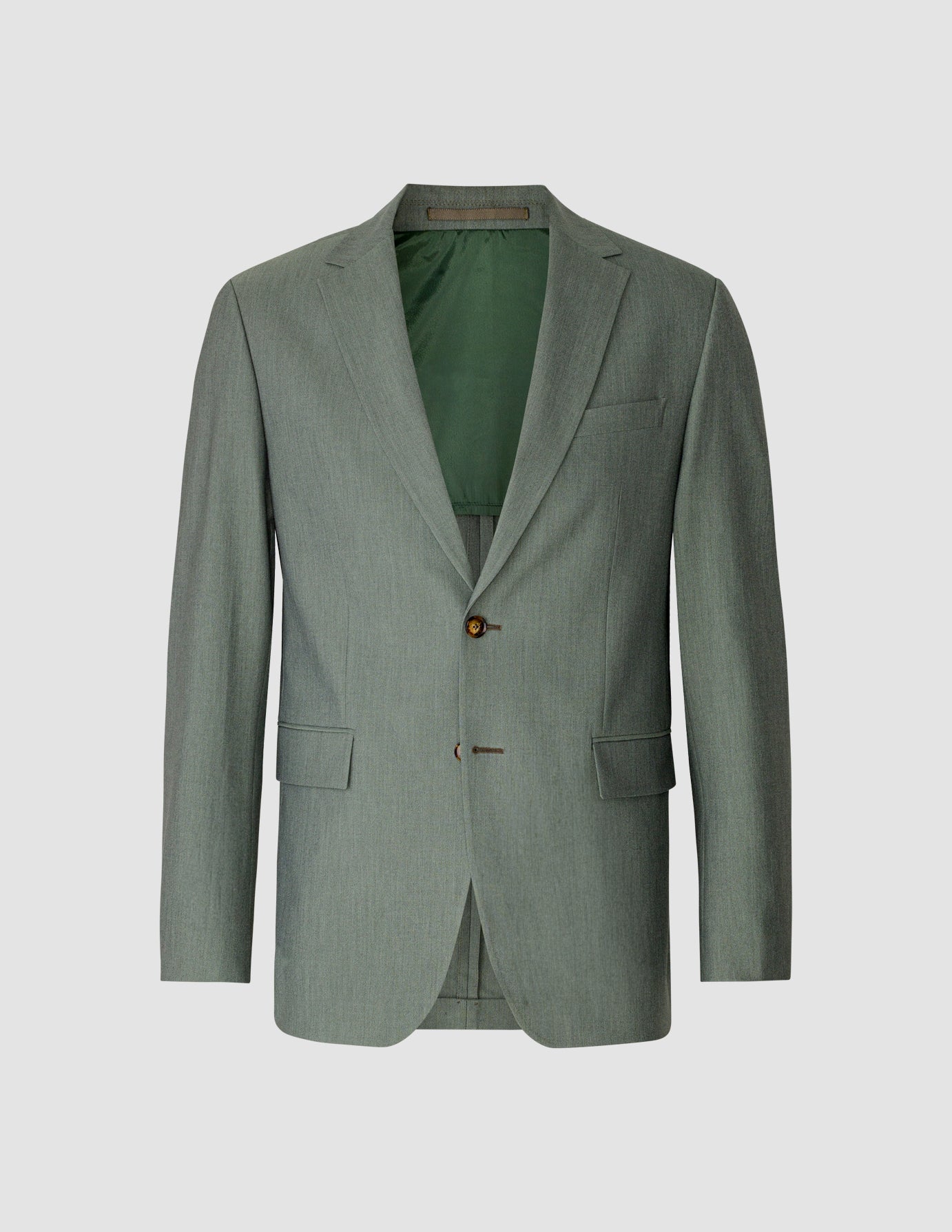 Essential Blazer Slim Green Melange